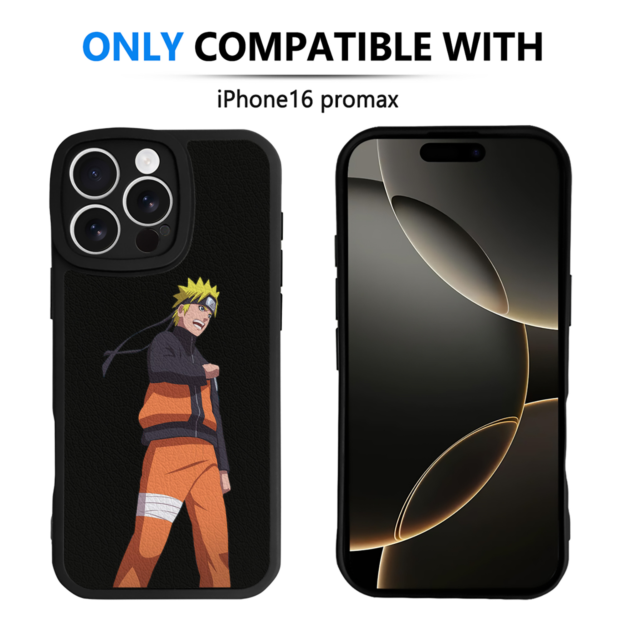 （画像用） NARUTO -ナルト- うずまき ナルト Uzumaki Naruto 【iPhone 16シリーズ対応】シリコンスマホケース（レザー調） 材質：シリコン